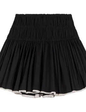Falda tafetán mini acampanada con perlas - Maje - FashionsVida
