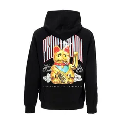 Felpa Leggera Cappuccio Uomo Maneki Hoodie Black