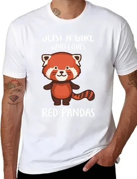 Just A Girl Who Loves Red Pandas T-Shirt man graphic t shirt t shirts for man cotton funny T-Shirt - Aliexpress - FashionsVida