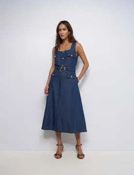 Vestido light denim de mujer - Salsa Jeans - FashionsVida