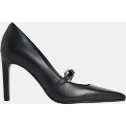 Tacón stiletto de piel 90mm