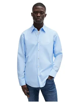 Camicia A Maniche Lunghe Relegant 6 1026028 Orange Open Blue S - BOSS - FashionsVida