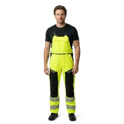 Salopette Avec Poches Pour Genouillères Et Stretch High Visibility Yellow / Dark Navy Blue 60
