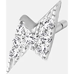 Pendiente individual Signs & Symbols Rayo de plata