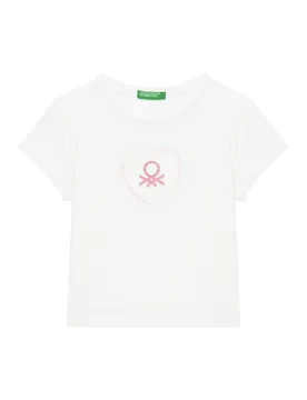 T-Shirt 3I1XG10HU Weiß Regular Fit 104 female - United Colors of Benetton - FashionsVida