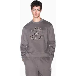 Sudadera de hombre maxi logo college cuello redondo