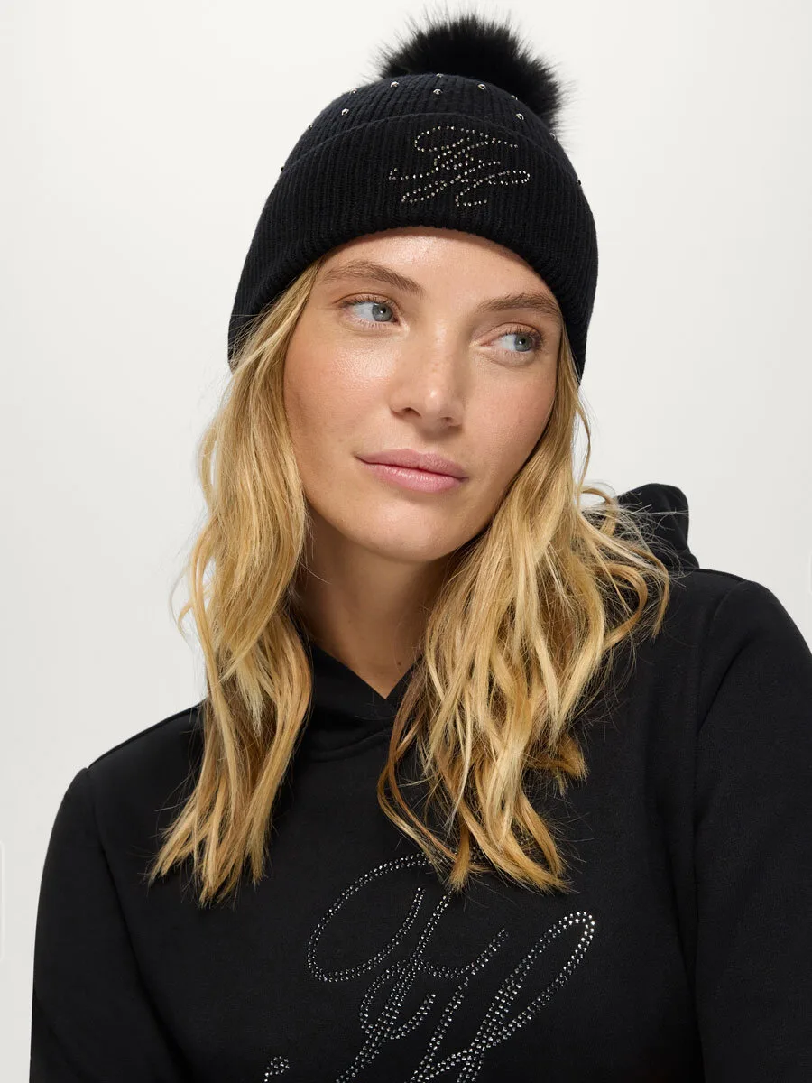 Damen Bommelmütze Rhinestone DALY black - Tommy hilfiger - FashionsVida