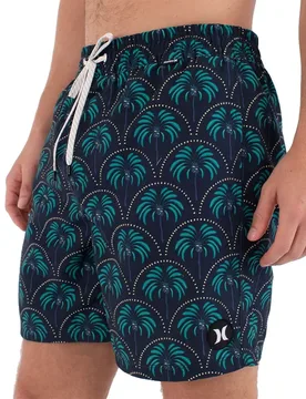 Short De Bain Volley Icon Printing Press Palm Obsidian M - Hurley - FashionsVida