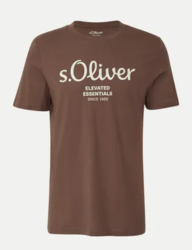 RED LABEL T-Shirt mit Label-Print Braun M - S. Oliver - FashionsVida
