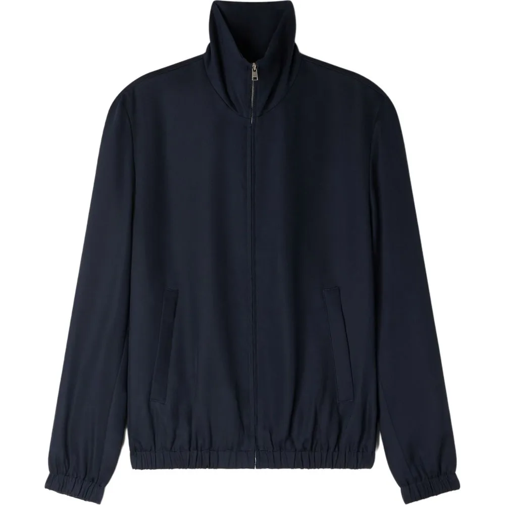 Cazadora fluida de hombre con cuello alto y cremallera - sandro - FashionsVida