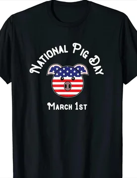 National Pig Day T-Shirt 100% Cotton O-Neck Short Sleeve Summer Casual Mens T-shirt Streetwear - Aliexpress - FashionsVida