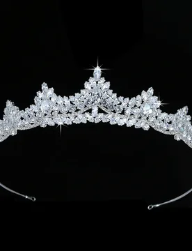 Crown HADIYANA Trendy Dignified Women Wedding Hair Accessories Cubic Zirconia Luxury Hair Jewelry BC5534 Couronne De Mariage - Aliexpress - FashionsVida