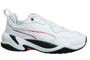 Thunder Bw Mens White Trainers Leather - Size Uk 5