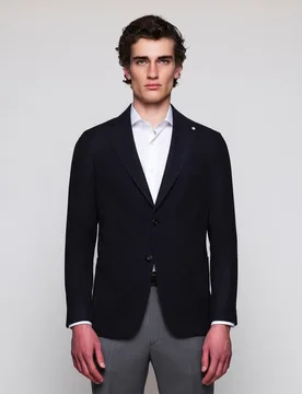 Chaqueta hombre regular fit tipo punto serreta - Mirto - FashionsVida