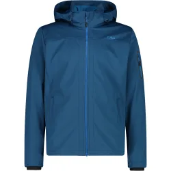 Man jacket zip hood chaqueta softshell hombre Azul (54)