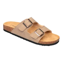Bequem-Klettpantolette "unisex" beige 38 Damen