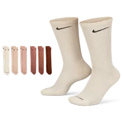 Everyday Cushioned Crew 6 Pack Unisex Socks - Beige - Size - Beige - Size: 8 - 11