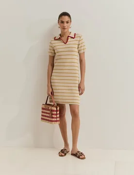 Vestido de punto de mujer a rayas - Lion of Porches - FashionsVida