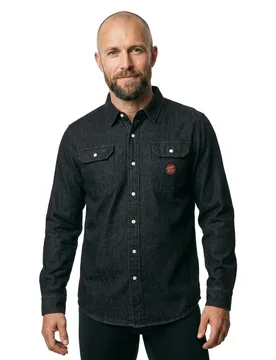 T-shirt à Manches Longues Wilder Black Wash Denim S - Santa Cruz - FashionsVida