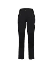Pantalón de senderismo softshell Courmayeur para mujer negro 38