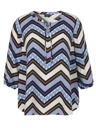 Bluse V-Ausschnitt 3/4 Arm Druck female
