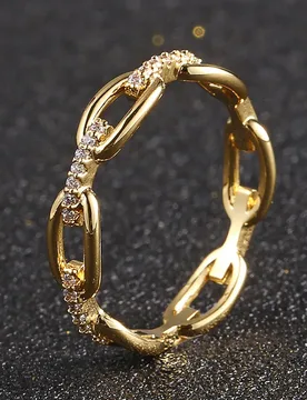 Iced Out Paperclip Link Ring, Unisex, EU Warehouse 3-5 Days Delivery, Hip Hop Rapper Jewelry - Aliexpress - FashionsVida