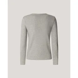 Camiseta de mujer canalé logo bordado