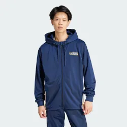 Mens Adicolor Adibreak Full-Zip Hoodie - Blue Recycled Material - Size X-Small