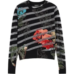 Jersey de mujer jacquard flores