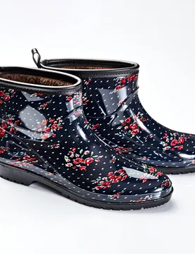 Regenstiefelette "Blumen" gefüttert - 3Pagen - FashionsVida