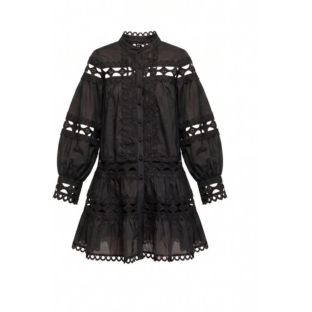 Vestido amplio 100% algodón con encaje - Tantra - FashionsVida