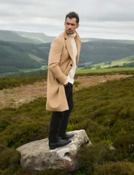 Revere Wool Cashmere Coat Camel male