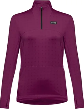 EVERYDAY THERMO 1/4-ZIP SHIRT Damen Violett 34 - Gore wear - FashionsVida