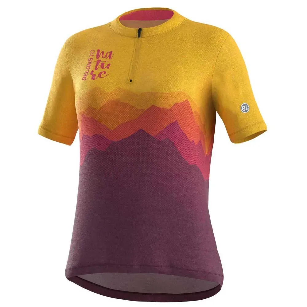 Maglia A Maniche Corte Dolomiti Yellow - Bicycle Line - FashionsVida