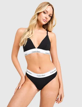 Icon Baumwoll-String Damen - Damen, Schwarz - female - Size: S - Calvin Klein Underwear - FashionsVida
