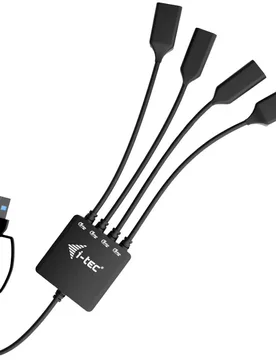Hub Usb-c & Usb-a 4-port Black One Size unisex - i-tec - FashionsVida