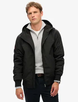 Relaxed Fit Surplus Hooded Bomber Jacket Black male - Superdry & Co - FashionsVida