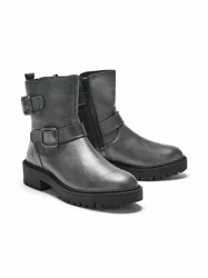 Hallux-Stiefelette Reißverschluss - Silber Metalic - female - Size: 42