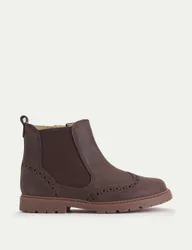 Kids' Leather Chelsea Boots (6 Small - 4 Large) Brown Female
