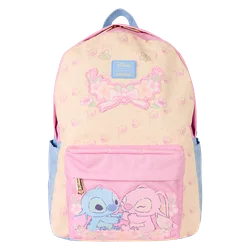 Disney: Stitch & Angel All-Over Print Nylon Full-Size Backpack
