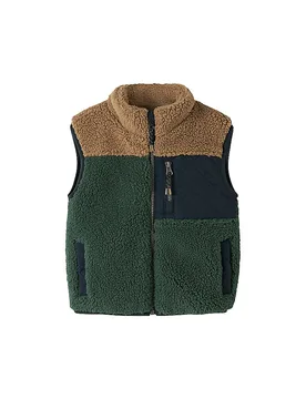 Gilet da ragazzo effetto pelliccia NMMMACEY verde 98 - Name it - FashionsVida