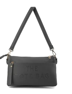Women's Zip Top 3 Compartments Crossbody Handbag in Dark Grey - Dark Grey - Size: One Size - JFY - FashionsVida