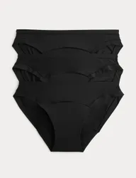 Pack Heavy Absorbency flexifit modal Bikini period knickers Black female