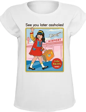 T-Shirt - See You Later Assholes - XL bis 5XL - für Damen - Größe 5XL - weiß - Frauen - female - Steven Rhodes - FashionsVida
