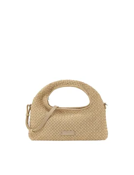 Ledertasche - Henkeltasche SADIE GRADE WEAVE COZY beige Damen - LES VISIONNAIRES - FashionsVida