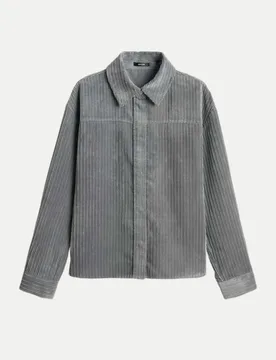 Overshirt aus Cord Flanky Grau 42 - Opus - FashionsVida