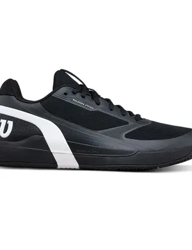 Rush Pro 5 All Court Shoes Black / White / Stormy Weather UK 9 - Wilson - FashionsVida