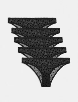 Pack Heart Flock Briefs Black female - M&S - FashionsVida