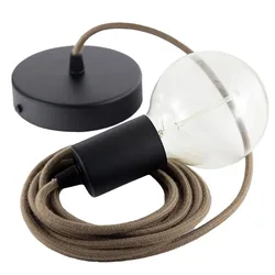 Cables Suspension Luminaire Rc13 2 M Brown / Black One Size