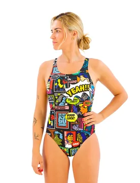 Yeah Comic 894681 Swimsuit Multicolor M Women - TURBO - FashionsVida